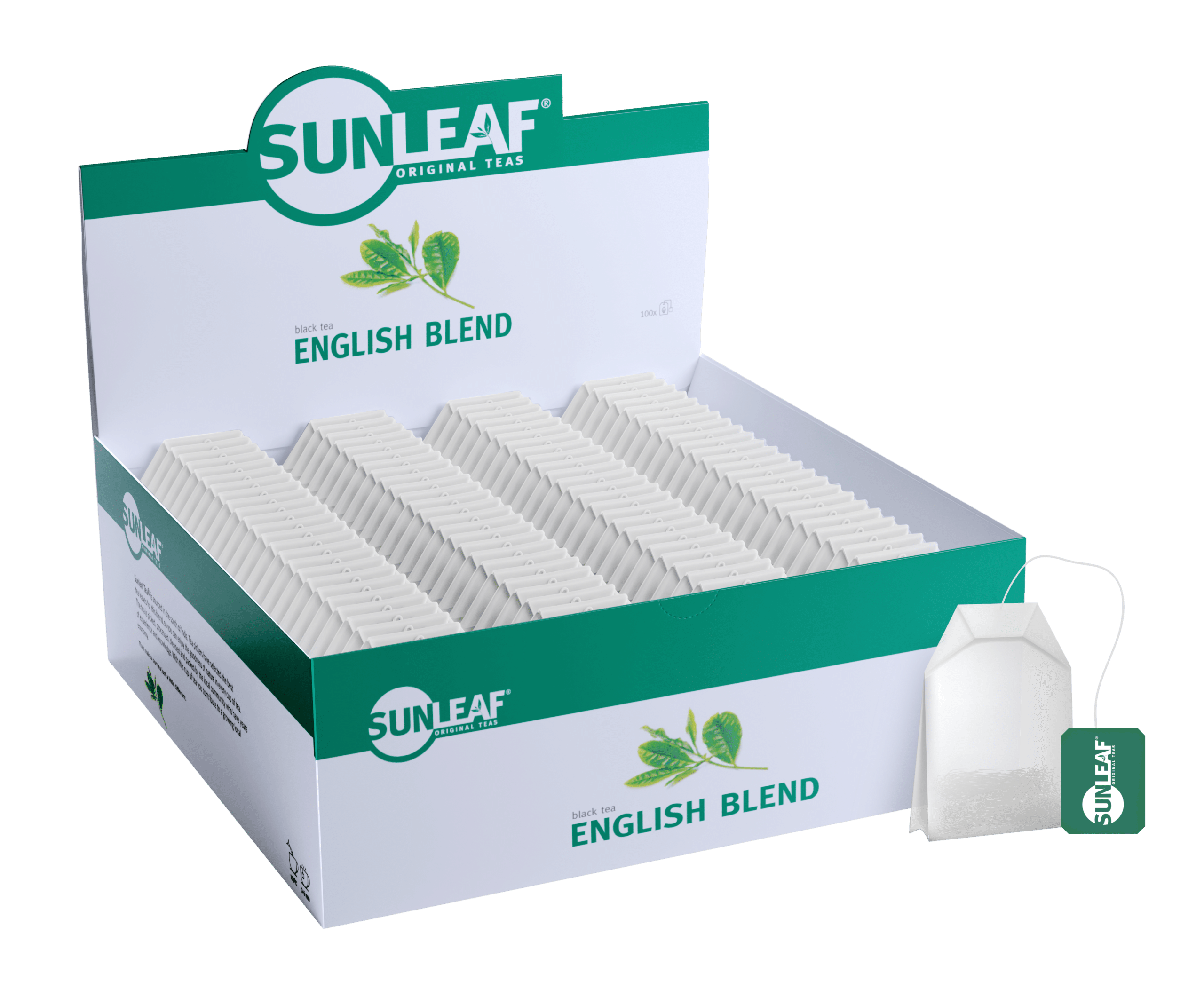 Sunleaf English Blend String & tag theezakjes voor professioneel gebruik. high value for money