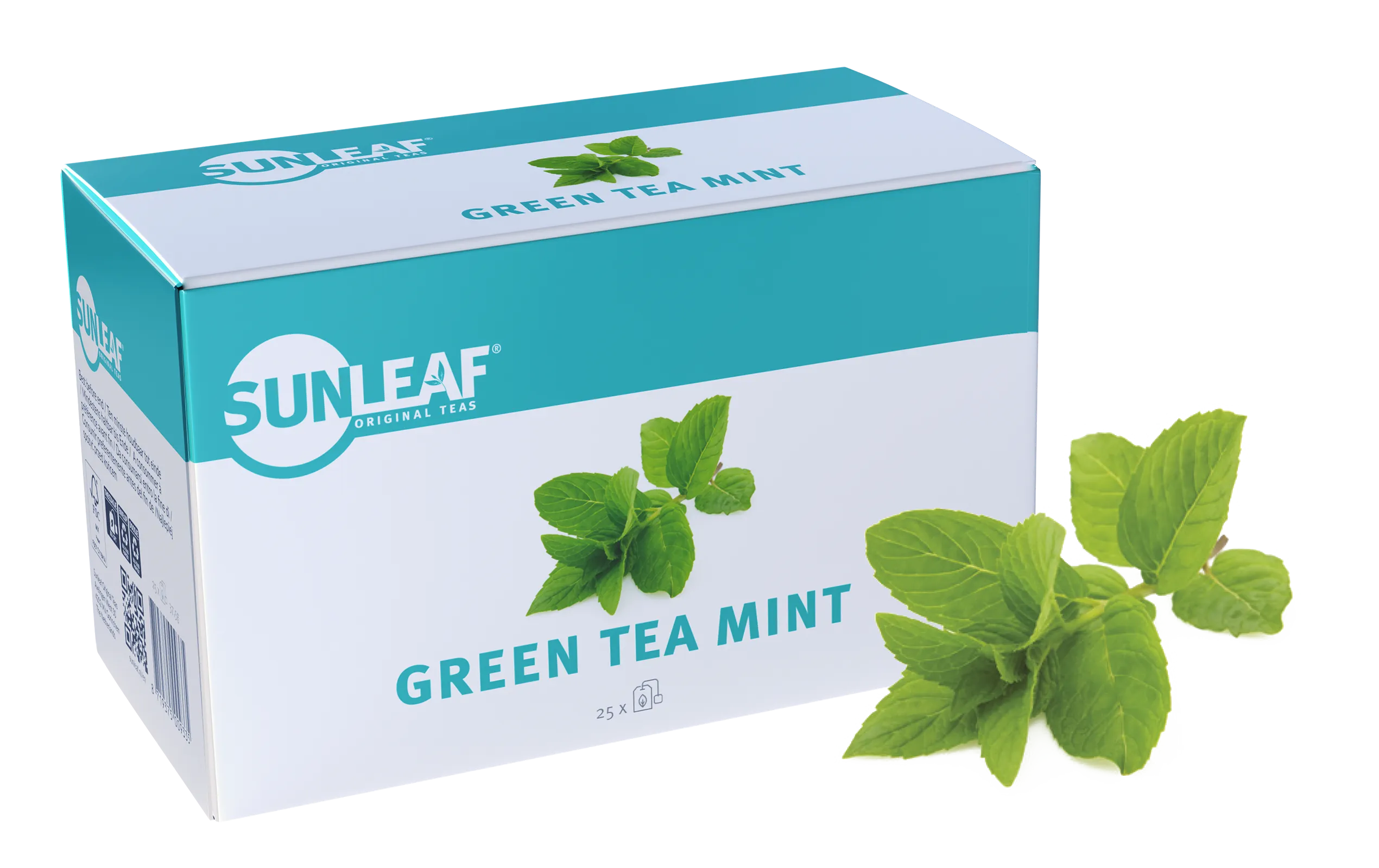 Sunleaf Green Tea Mint with ingredients